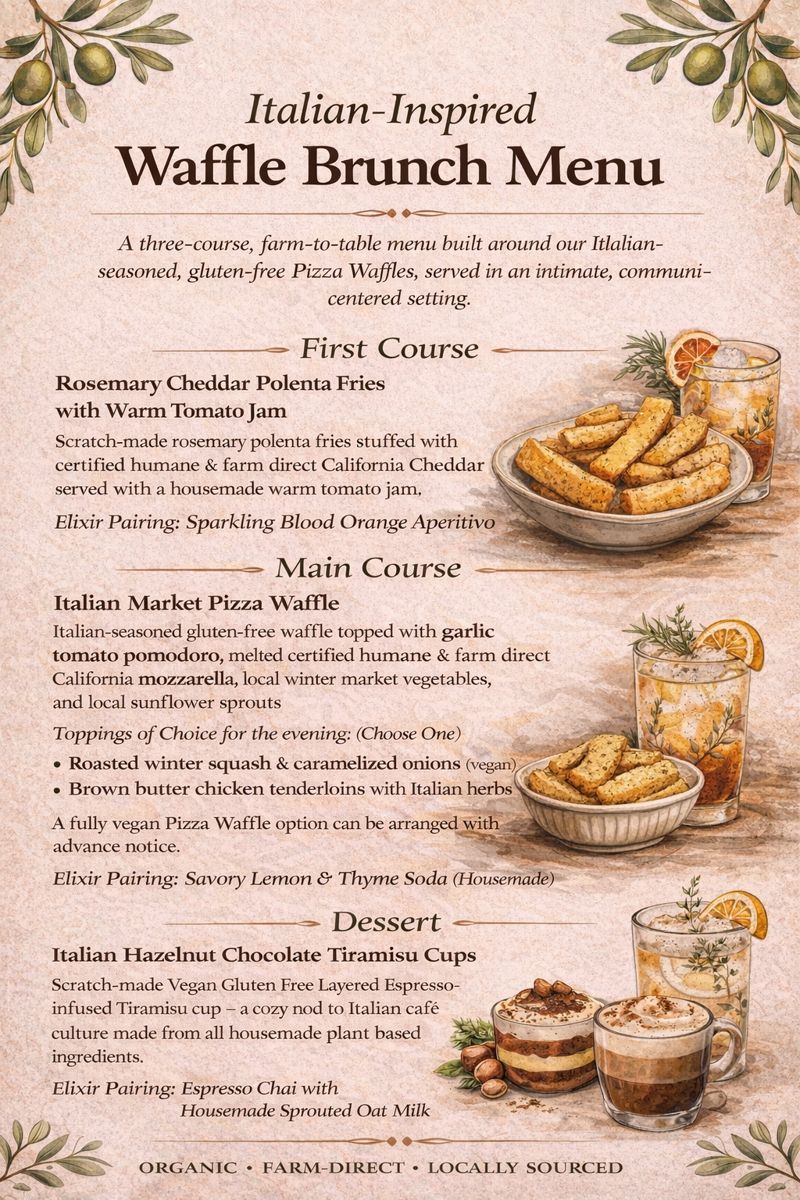 Italian-Inspired Waffle Brunch Menu