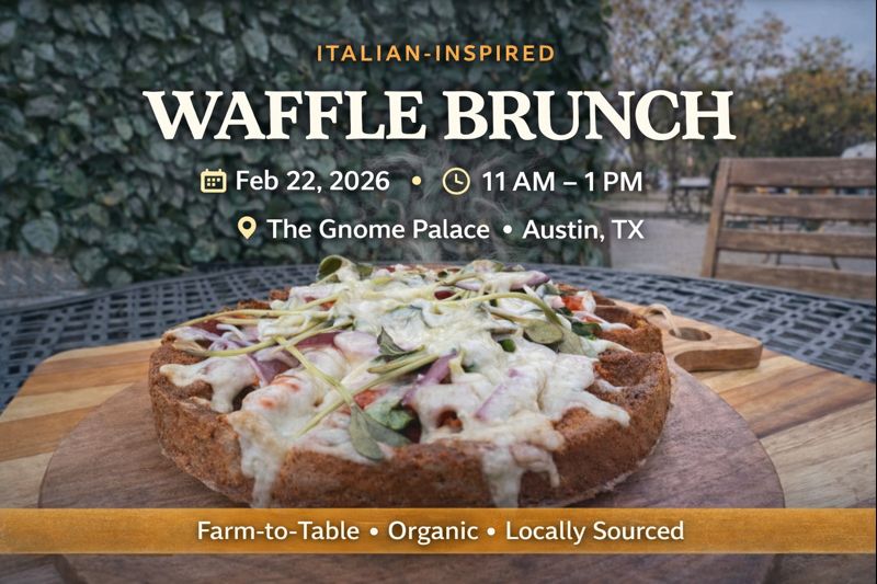 Italian Inspired Waffle Brunch Flyer