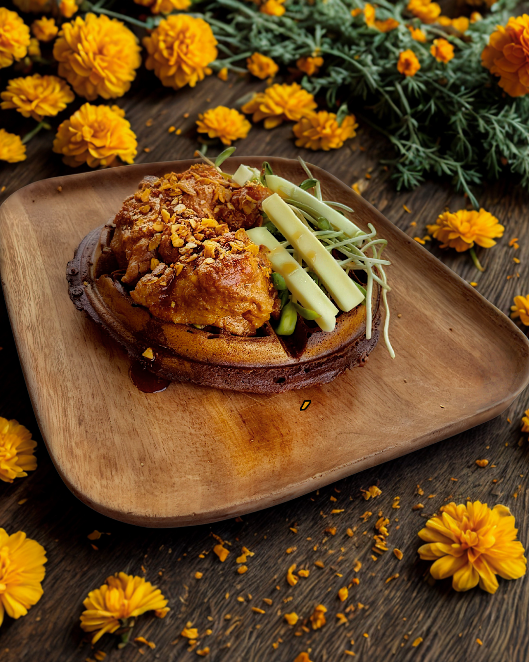 Chicken Molé Waffle